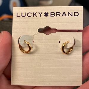 Lucky brand mini hoop earrings gold